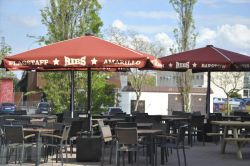 Umbrella Indus with advertising